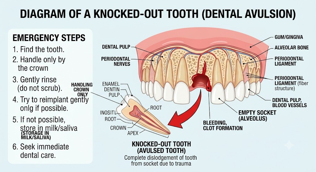 How to Handle a Knocked-Out Tooth (Step by Step)