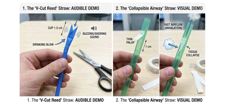 The Straw Demo: How a Drinking Straw Explains Snoring and Sleep Apnea